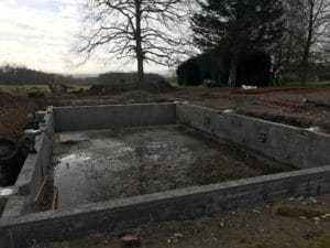outdoor pool shell complete with fittings