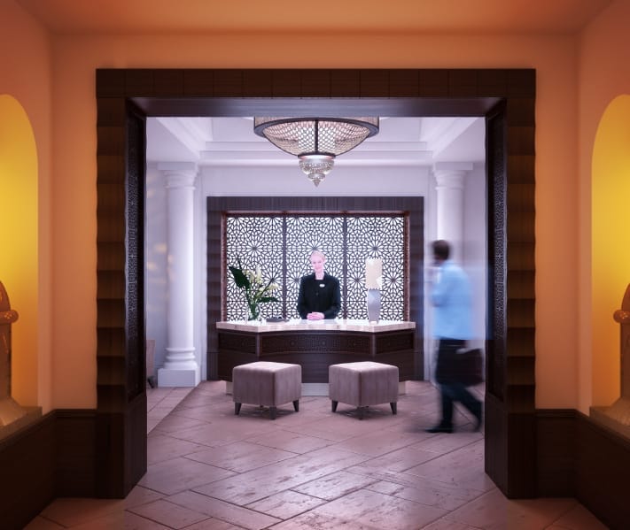 reception A reception and waiting area for a luxurious spa and hotel